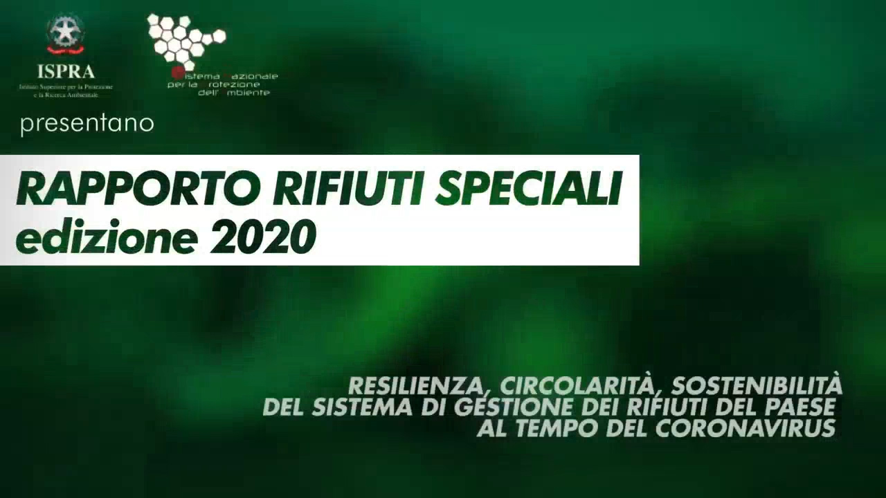 RAPPORTO RIFIUTI SPECIALI 2020